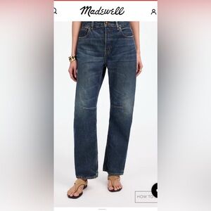 Madewell Straight-Leg Jeans in Dark Blue Wash